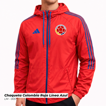 LM-005 CHAQUETA COLOMBIA ROJO LINEA