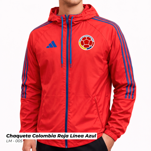 LM-005 CHAQUETA COLOMBIA ROJO LINEA