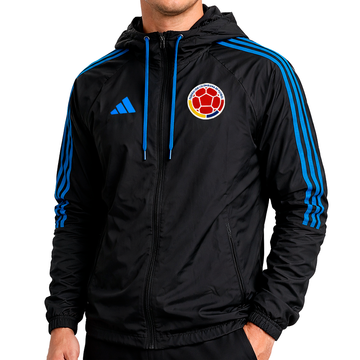 LM-004 CHAQUETA COLOMBIA NEGRO LINEA AZUL