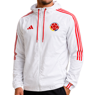 LM-007 CHAQUETA COLOMBIA BLANCO LINEA ROJA
