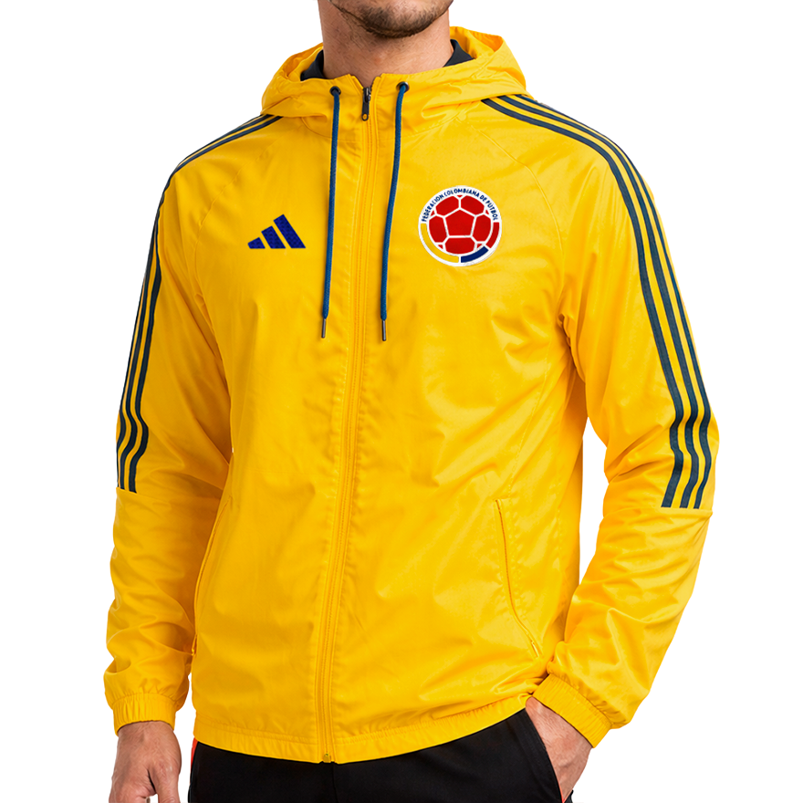 LM-008 CHAQUETA COLOMBIA AMARILLO LINEA AZUL